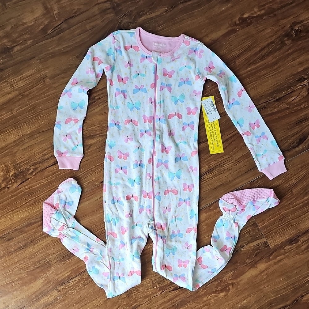 The Children's Place Long Sleeve Butterfly Snug Fit One Piece Pajamas Size 5T
